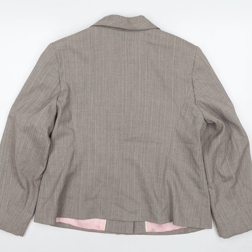 Klass Womens Brown Jacket Blazer Size 16 Button
