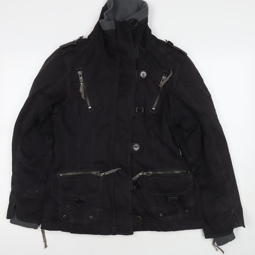 New Look Womens Black Jacket Size 12 Zip