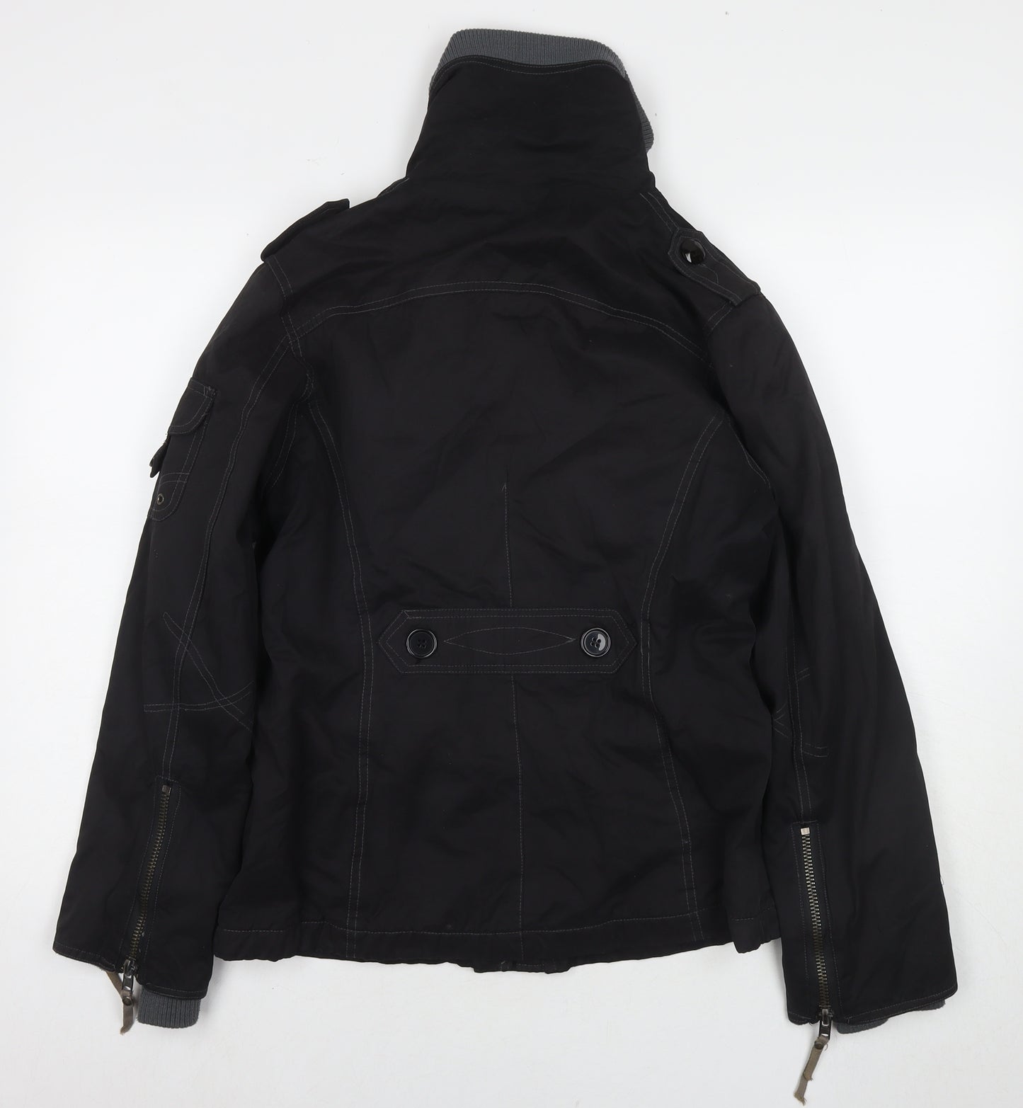 New Look Womens Black Jacket Size 12 Zip