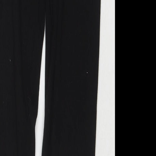 Missguided Womens Black Polyester Trousers Size 8 L30 in Regular - Side Slit(s)