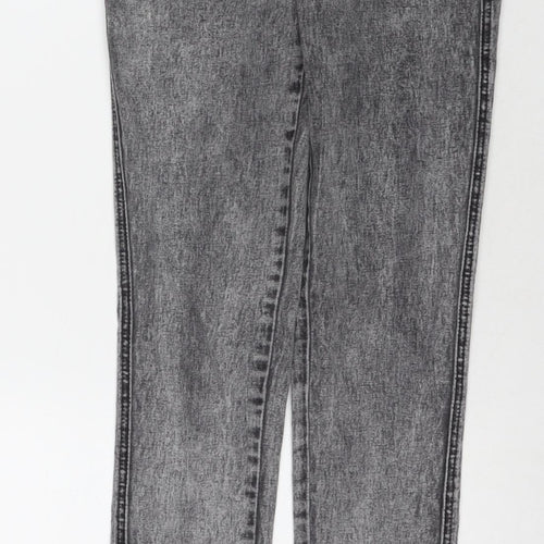 Miss Selfridge Womens Grey Cotton Jegging Jeans Size 10 L30 in Regular