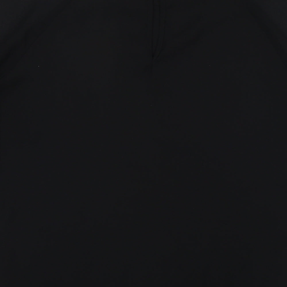 River Island Womens Black Polyester Basic Blouse Size 10 Round Neck