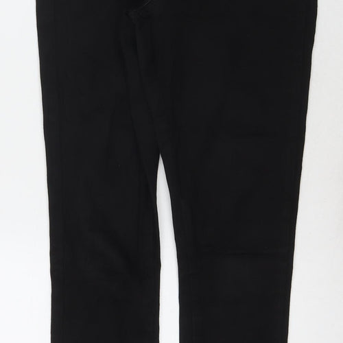 Miss Selfridge Womens Black Cotton Skinny Jeans Size 12 L27 in Regular Zip