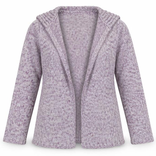 Bonmarché Womens Purple Collared Acrylic Cardigan Jumper Size M