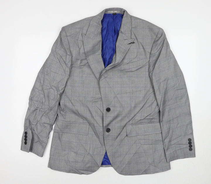 Marks and Spencer Mens Grey Polyester Jacket Suit Jacket Size 40 Regular