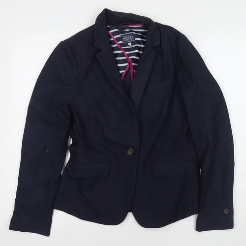 Joules Womens Blue Jacket Blazer Size 10 Button