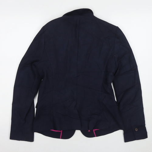 Joules Womens Blue Jacket Blazer Size 10 Button