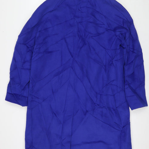 Marks and Spencer Womens Blue Overcoat Coat Size 12 Button