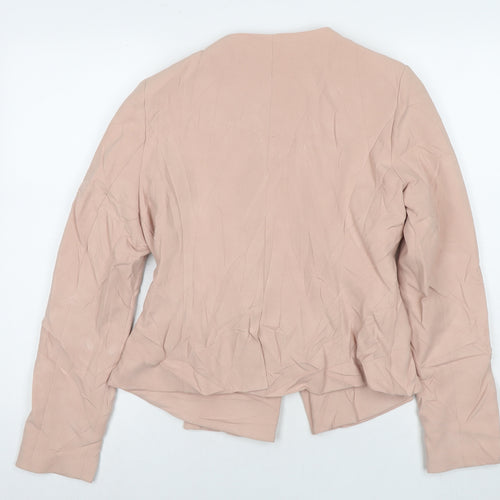 New Look Womens Pink Jacket Blazer Size 12 Hook & Eye