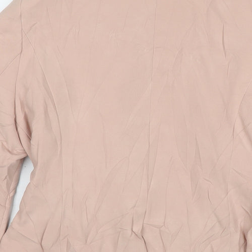 New Look Womens Pink Jacket Blazer Size 12 Hook & Eye