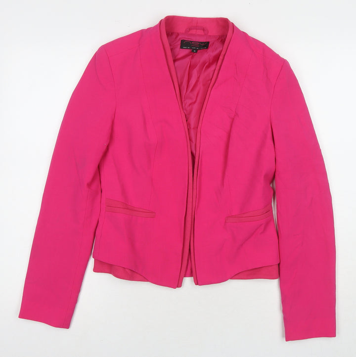 New Look Womens Pink Jacket Blazer Size 10