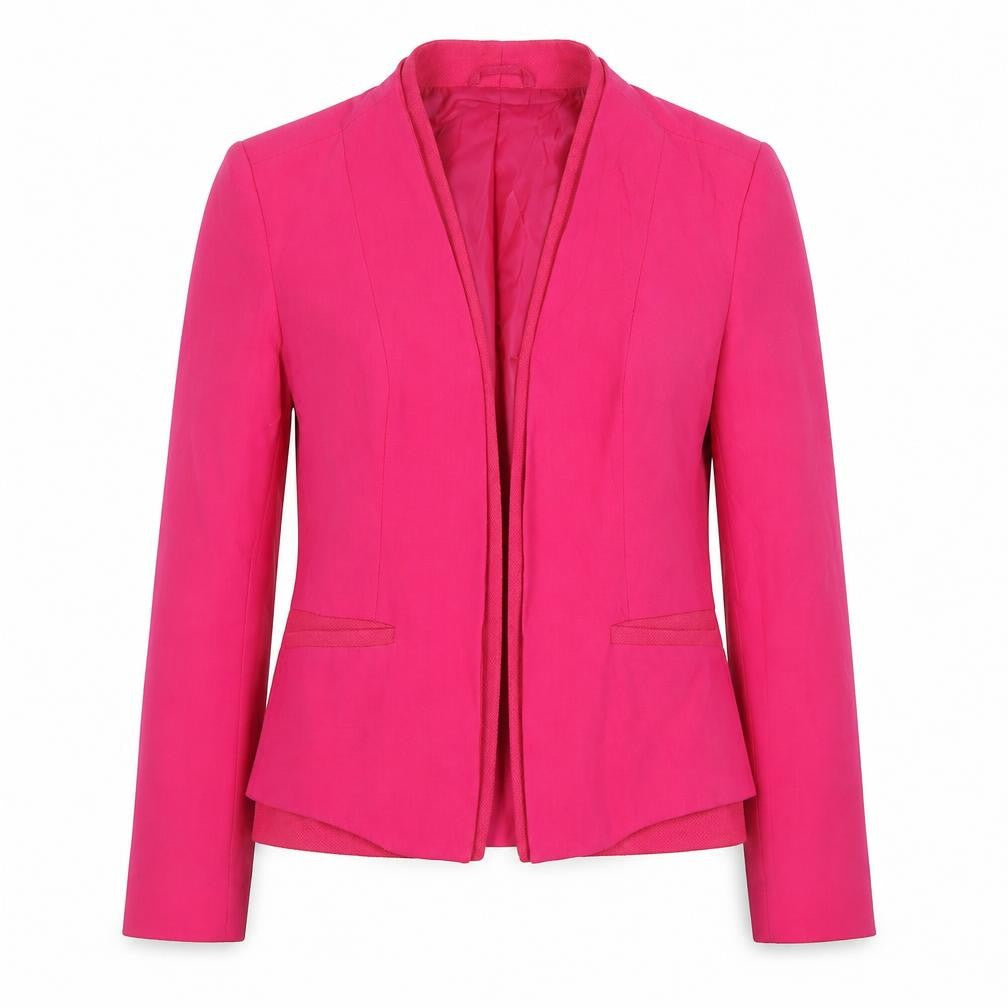 Front view of New Look women’s pink jacket blazer, size UK 10
