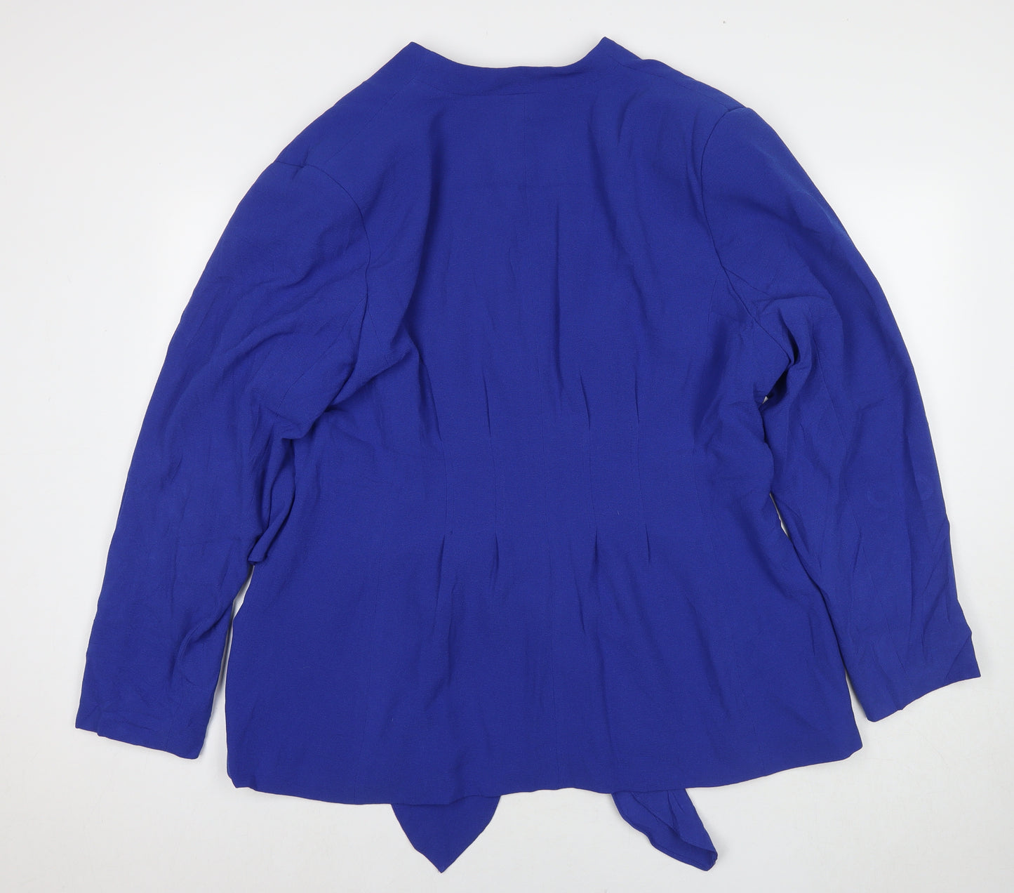 City Chic Womens Blue Jacket Blazer Size 20 Hook & Eye
