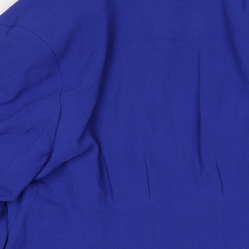City Chic Womens Blue Jacket Blazer Size 20 Hook & Eye