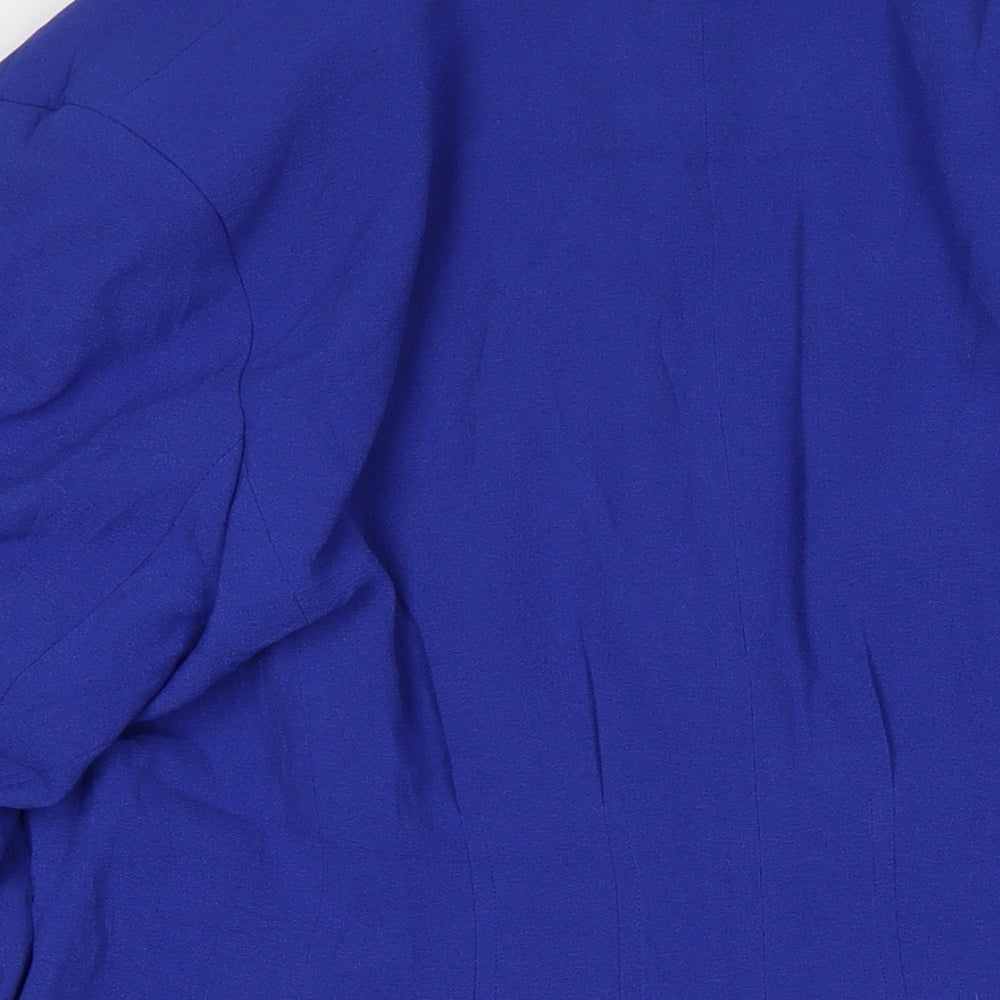 City Chic Womens Blue Jacket Blazer Size 20 Hook & Eye