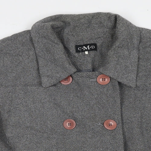 CMD Womens Grey Pea Coat Coat Size 18 Button