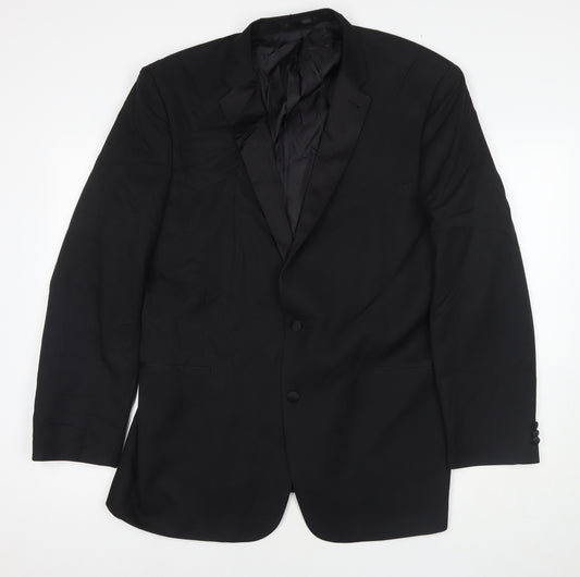 Taylor & Wright Mens Black Polyester Jacket Suit Jacket Size 44 Regular