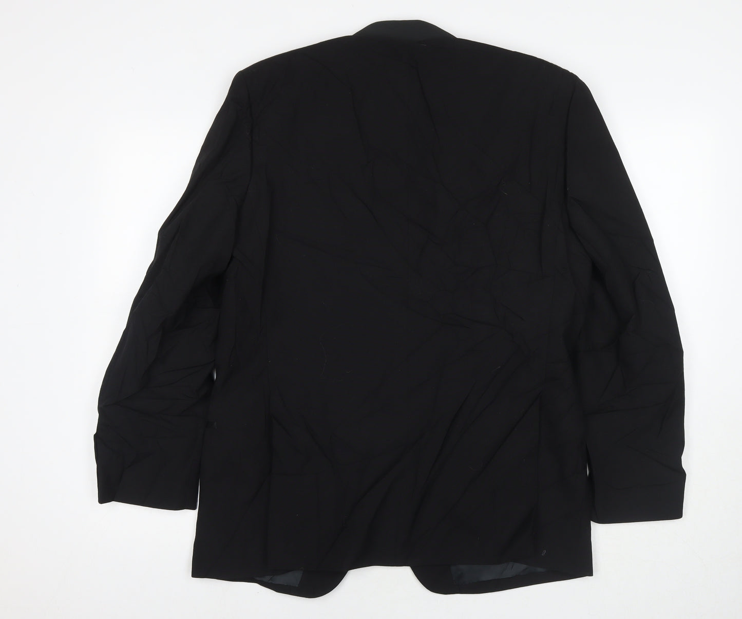 Moss Bros Mens Black Polyester Jacket Suit Jacket Size 42 Regular