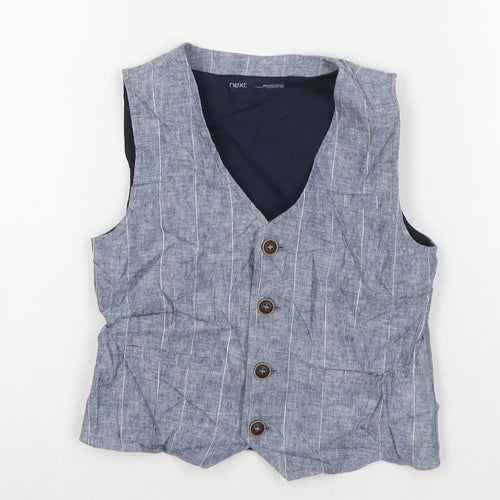NEXT Boys Grey Jacket Waistcoat Size 4-5 Years Button