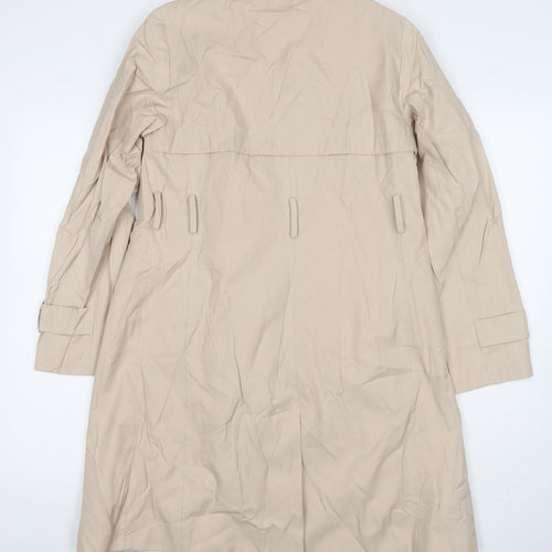 Dorothy Perkins Womens Beige Trench Coat Coat Size 8 Button