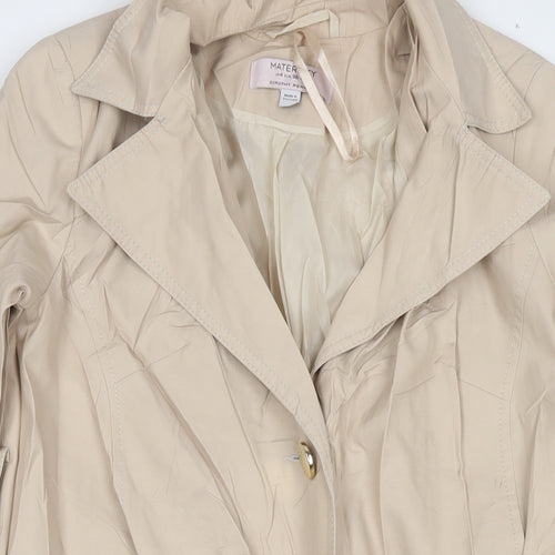 Dorothy Perkins Womens Beige Trench Coat Coat Size 8 Button