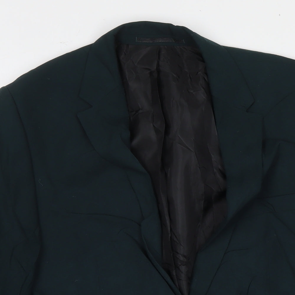 Selected Homme Mens Green Polyester Jacket Suit Jacket Size 36 Regular