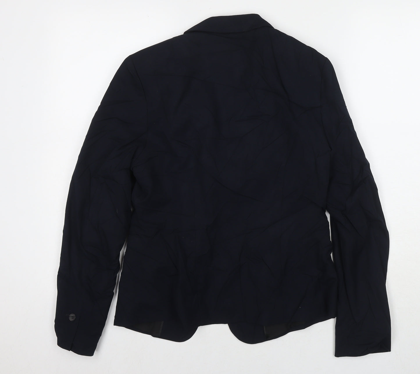 H&M Womens Blue Jacket Blazer Size 10 Button