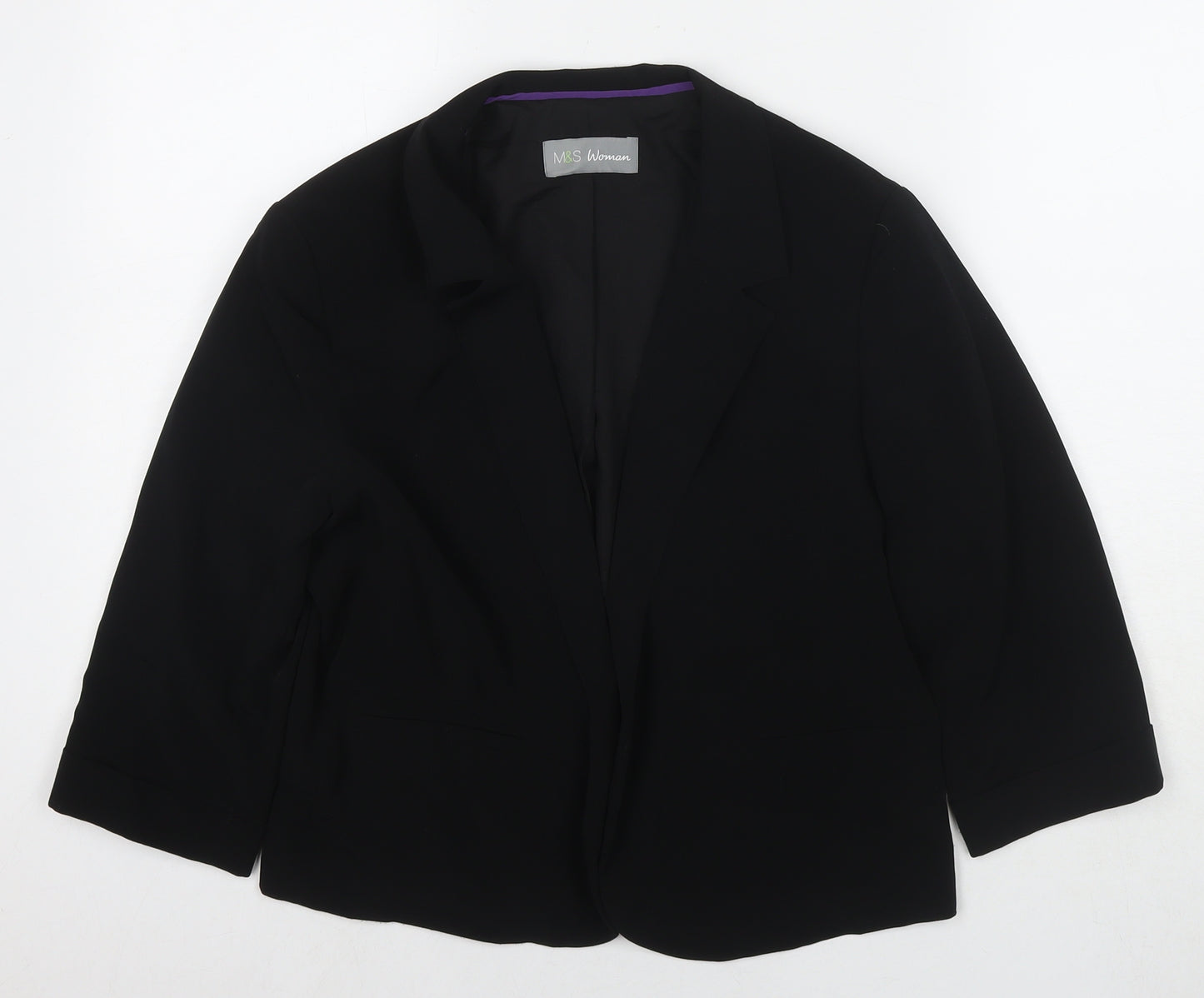 Marks and Spencer Womens Black Jacket Blazer Size 14