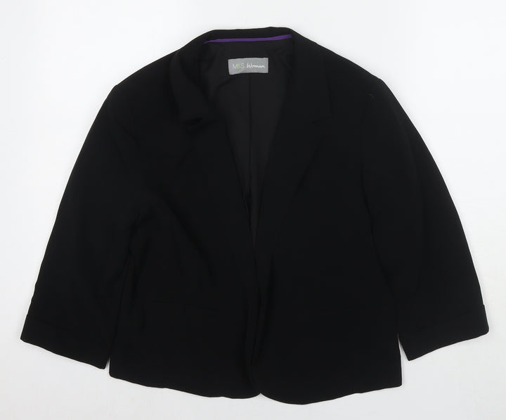 Marks and Spencer Womens Black Jacket Blazer Size 14