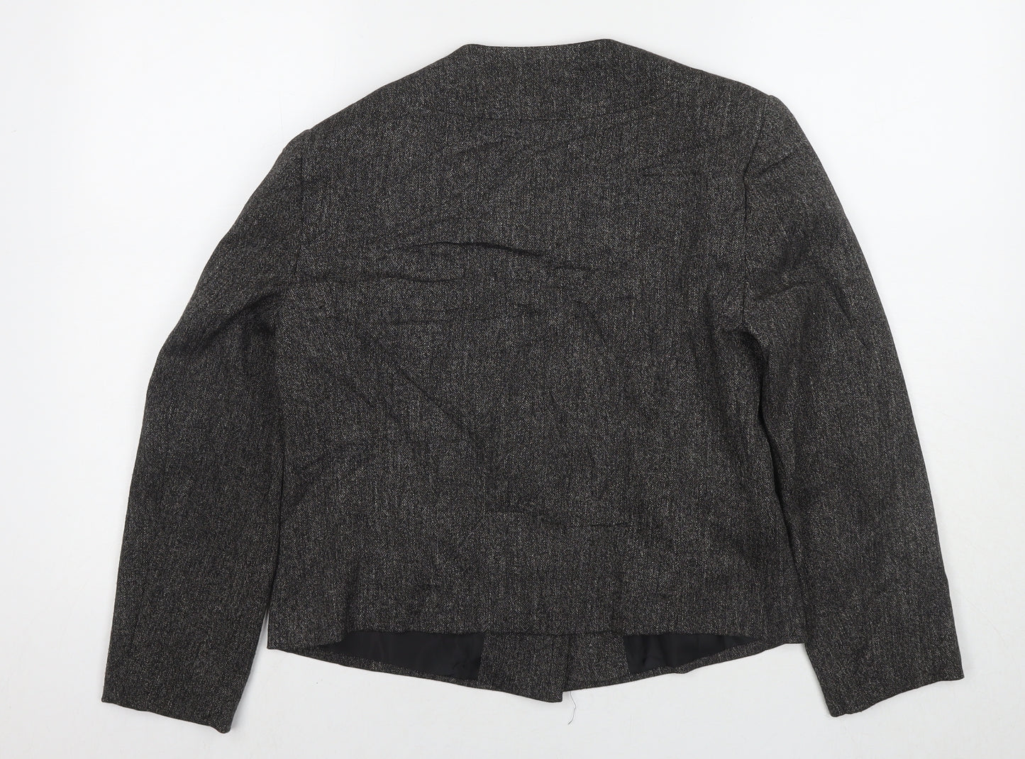 M&Co Womens Grey Jacket Blazer Size 12 Button