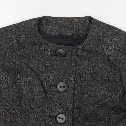 M&Co Womens Grey Jacket Blazer Size 12 Button