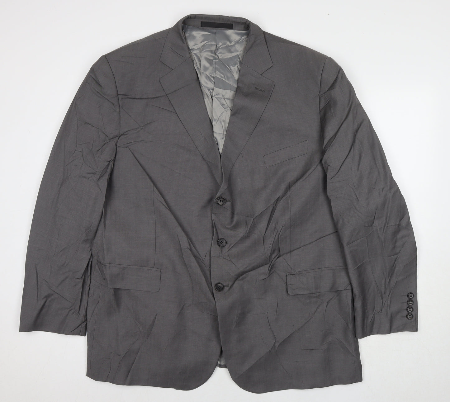 Marks and Spencer Mens Grey Wool Jacket Suit Jacket Size 48 Regular