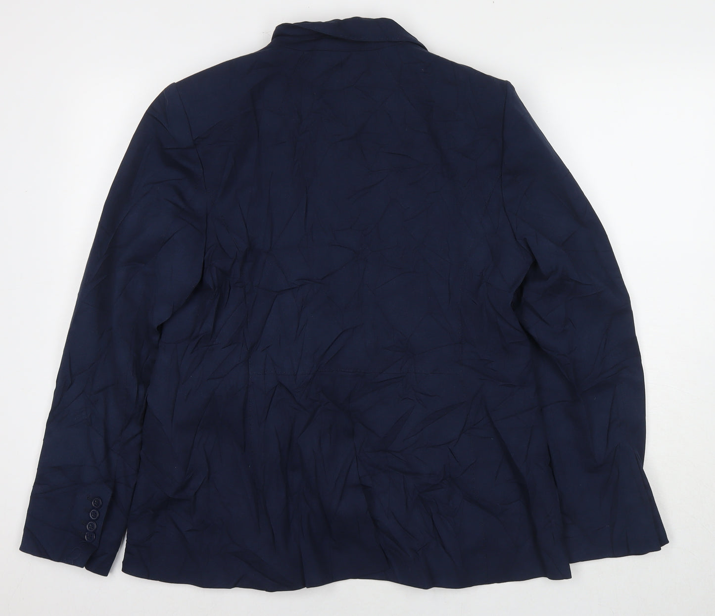 Marks and Spencer Womens Blue Jacket Blazer Size 16 Button