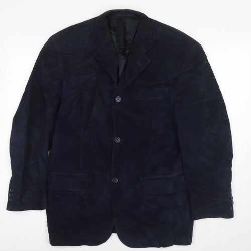 New Classics Mens Blue Jacket Blazer Size 40 Button