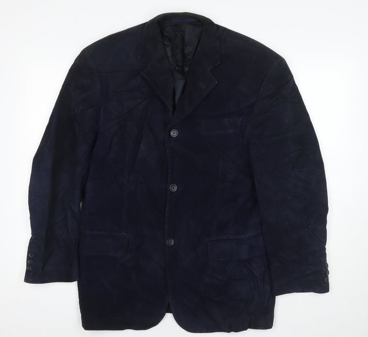 New Classics Mens Blue Jacket Blazer Size 40 Button