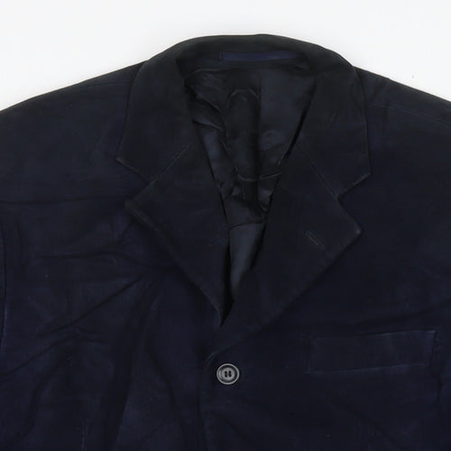 New Classics Mens Blue Jacket Blazer Size 40 Button
