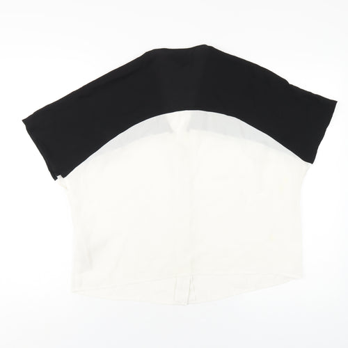 ASOS Womens White Polyester Basic T-Shirt Size 8 V-Neck