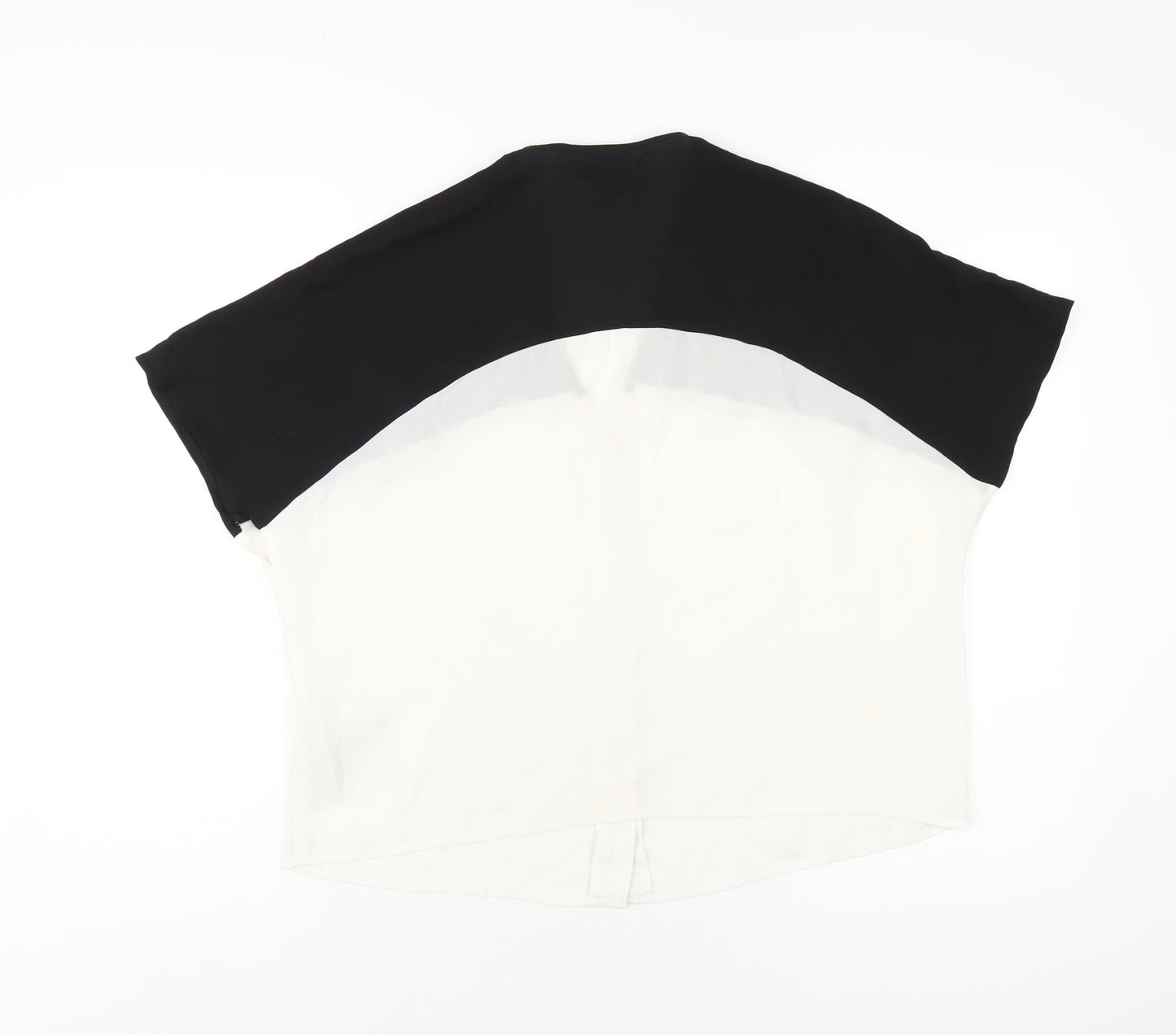 ASOS Womens White Polyester Basic T-Shirt Size 8 V-Neck