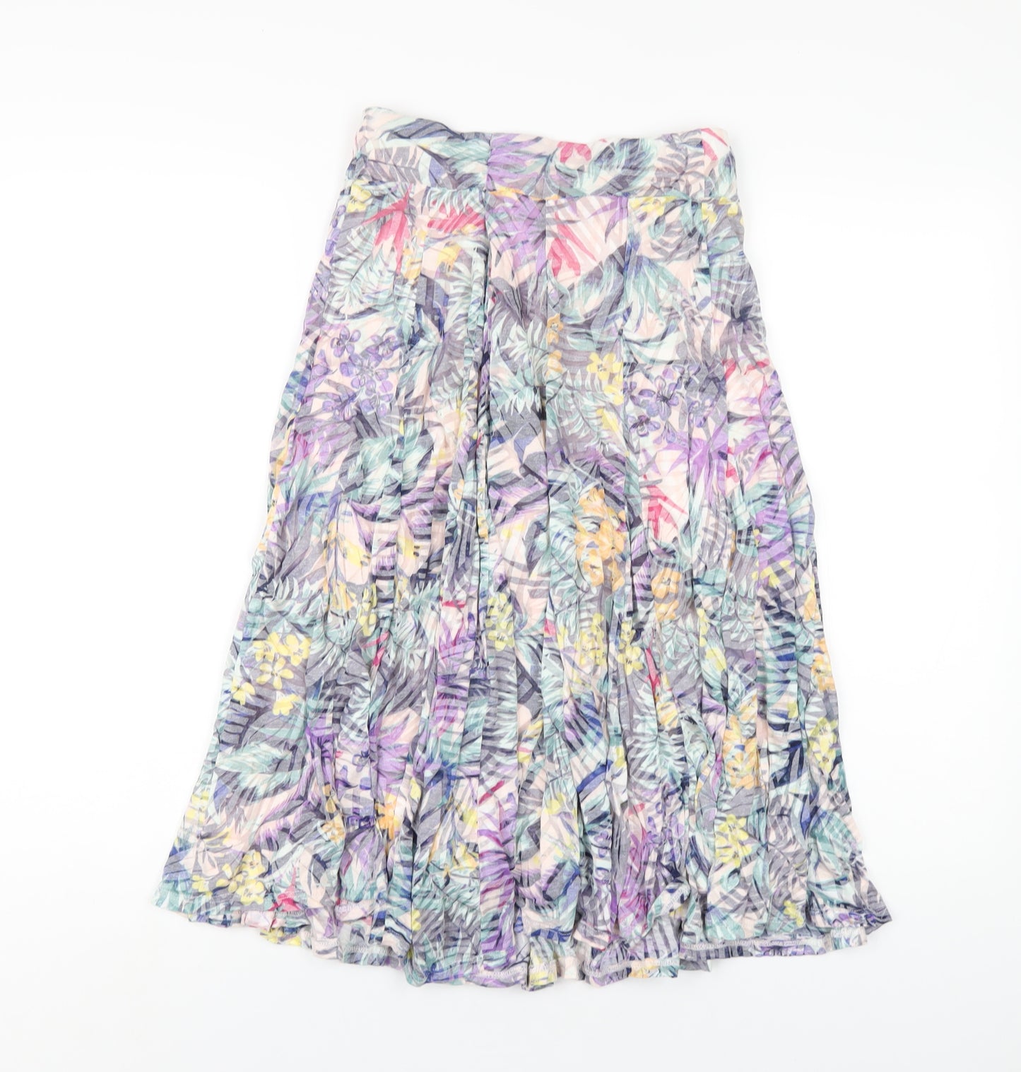 Marks and Spencer Womens Multicoloured Geometric Polyester A-Line Skirt Size 10