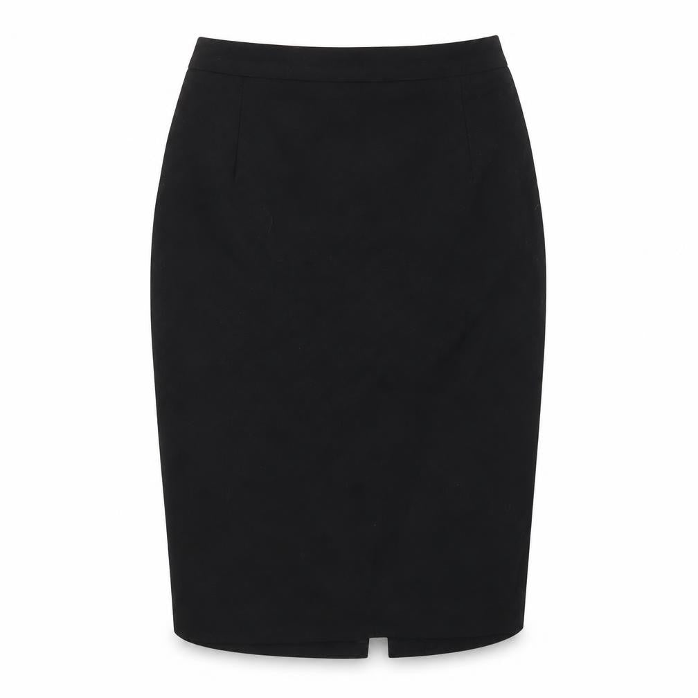 Marks and Spencer Womens Black Polyester Straight & Pencil Skirt Size 10 Zip