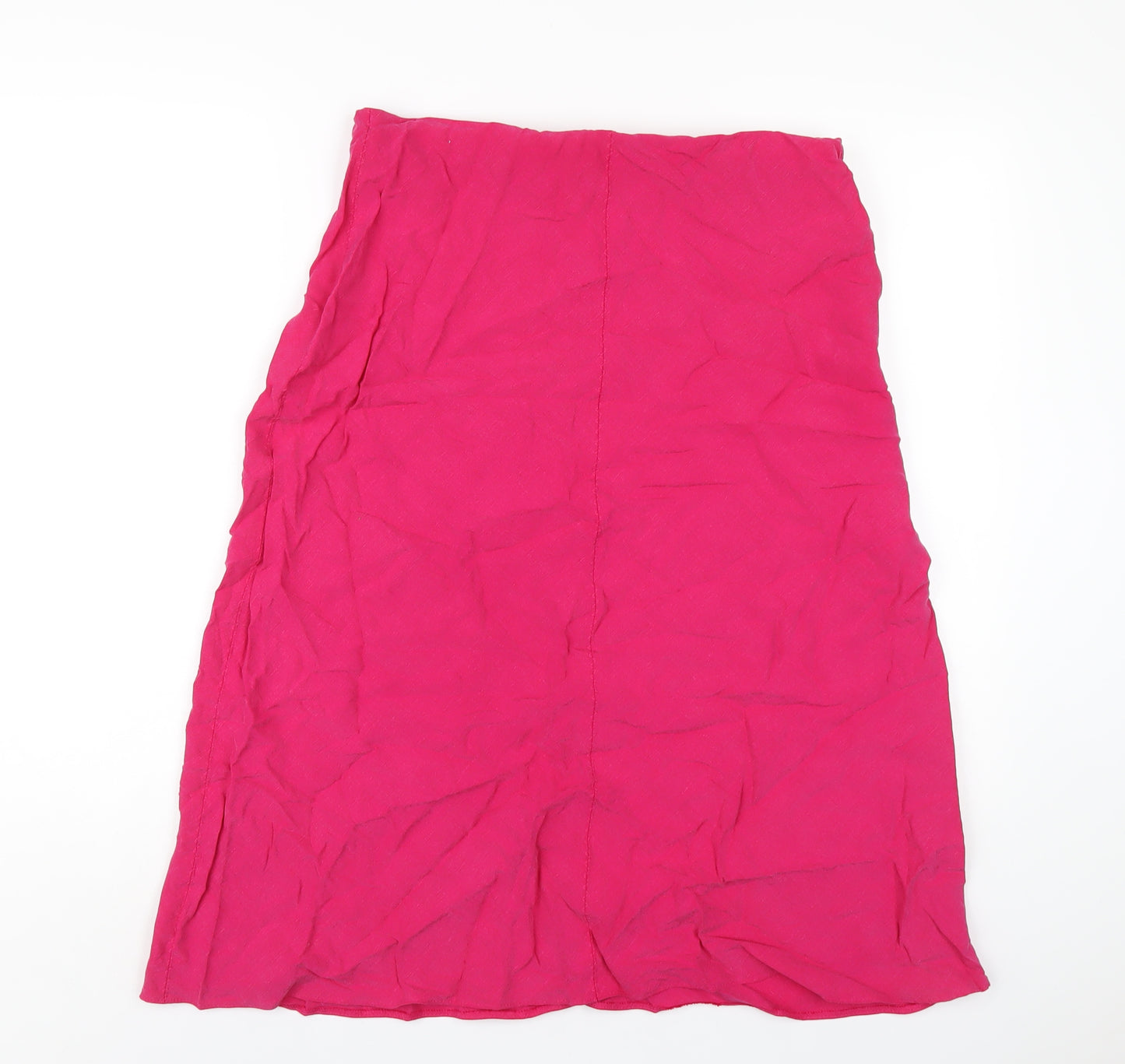 Marks and Spencer Womens Pink Lyocell A-Line Skirt Size 14