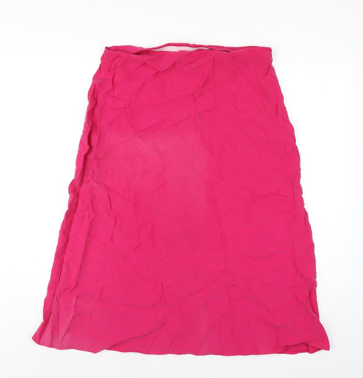 Marks and Spencer Womens Pink Lyocell A-Line Skirt Size 14