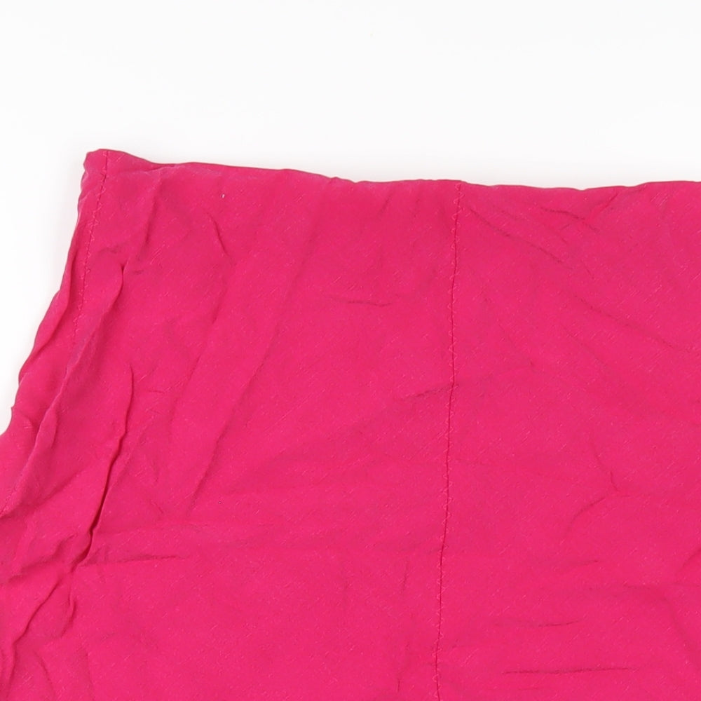 Marks and Spencer Womens Pink Lyocell A-Line Skirt Size 14