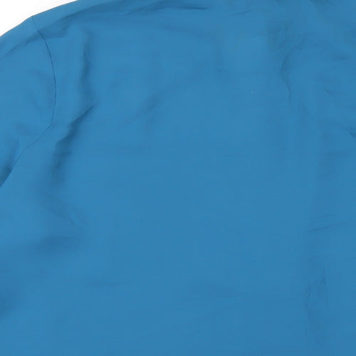 Marks and Spencer Womens Blue Polyester Basic Button-Up Size 16 Collared