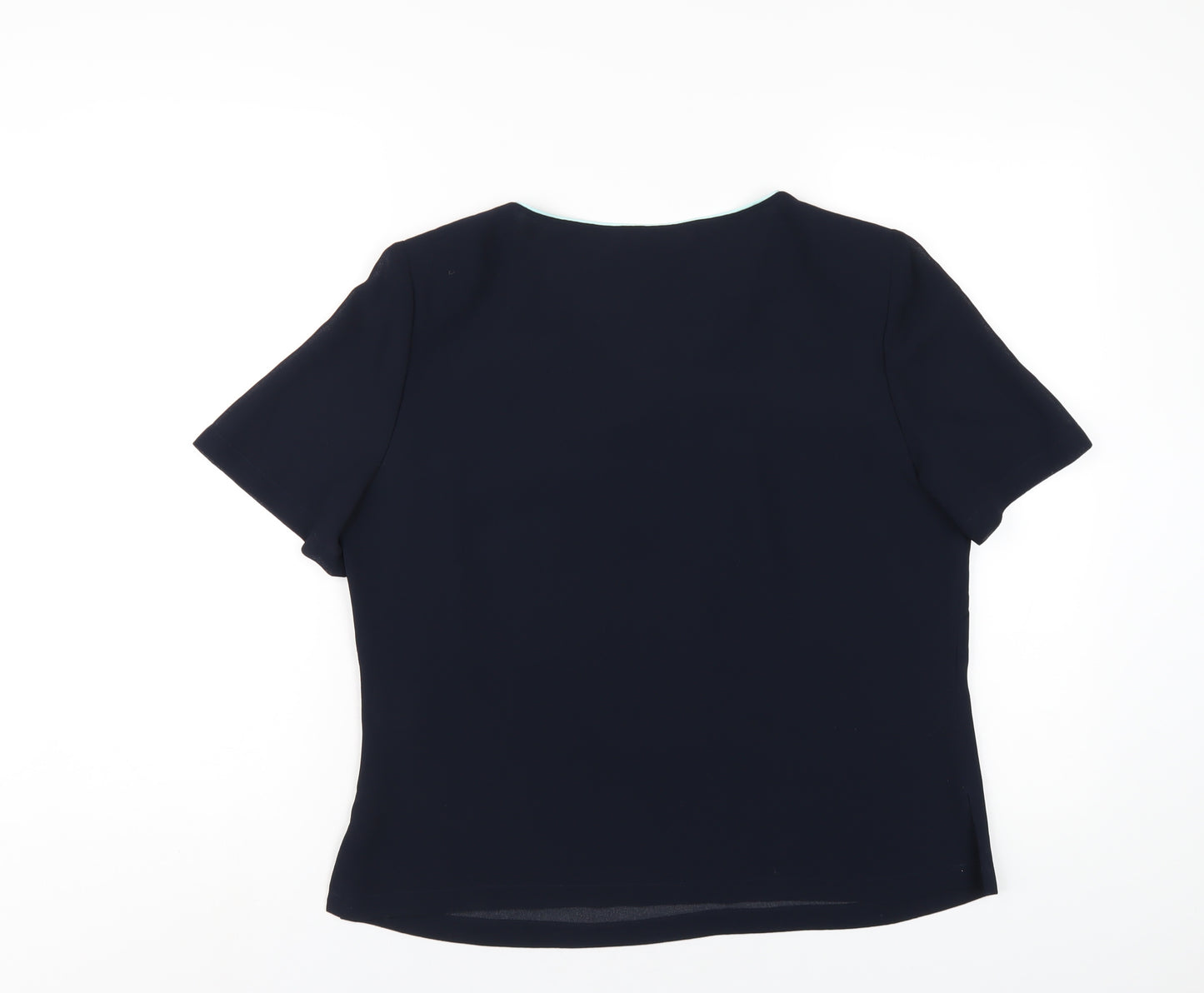 Jacques Vert Womens Beige Polyester Basic T-Shirt Size 14 V-Neck