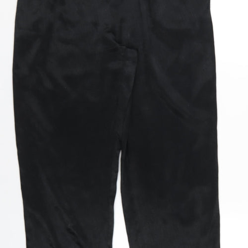 St Michael Womens Black Polyester Trousers Size 14 L31 in Regular