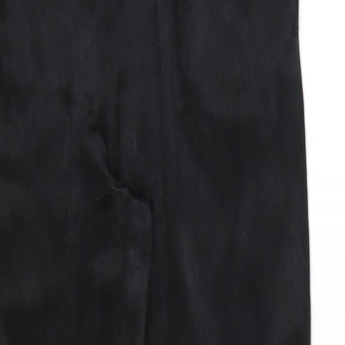 St Michael Womens Black Polyester Trousers Size 14 L31 in Regular