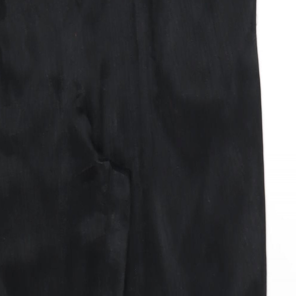 St Michael Womens Black Polyester Trousers Size 14 L31 in Regular