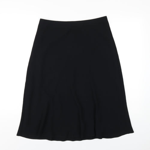 Marks and Spencer Womens Black Polyester A-Line Skirt Size 14