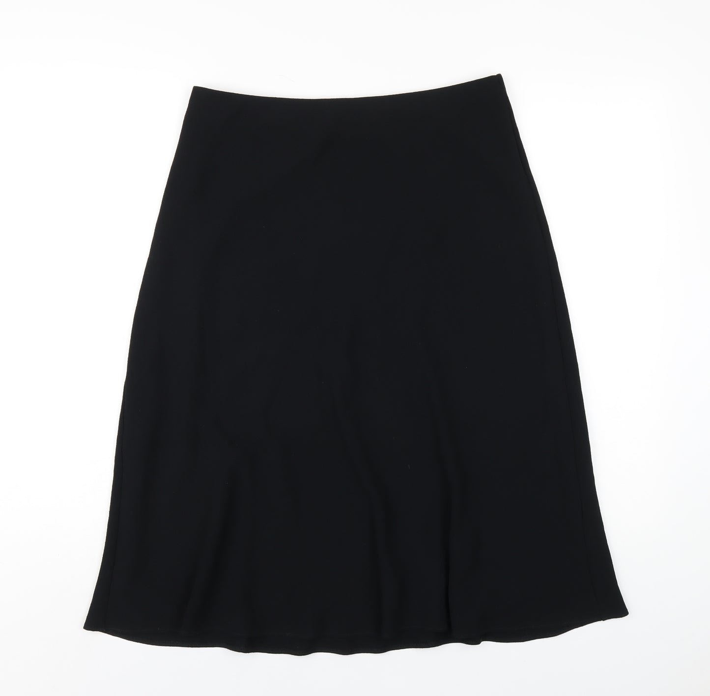 Marks and Spencer Womens Black Polyester A-Line Skirt Size 14